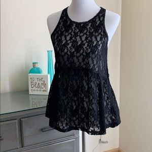 Express Black Lace Tank